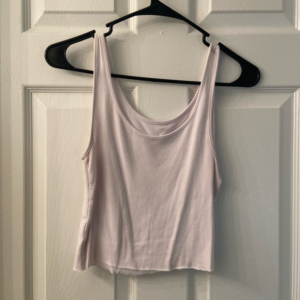 Plain White Cropped Tank Top